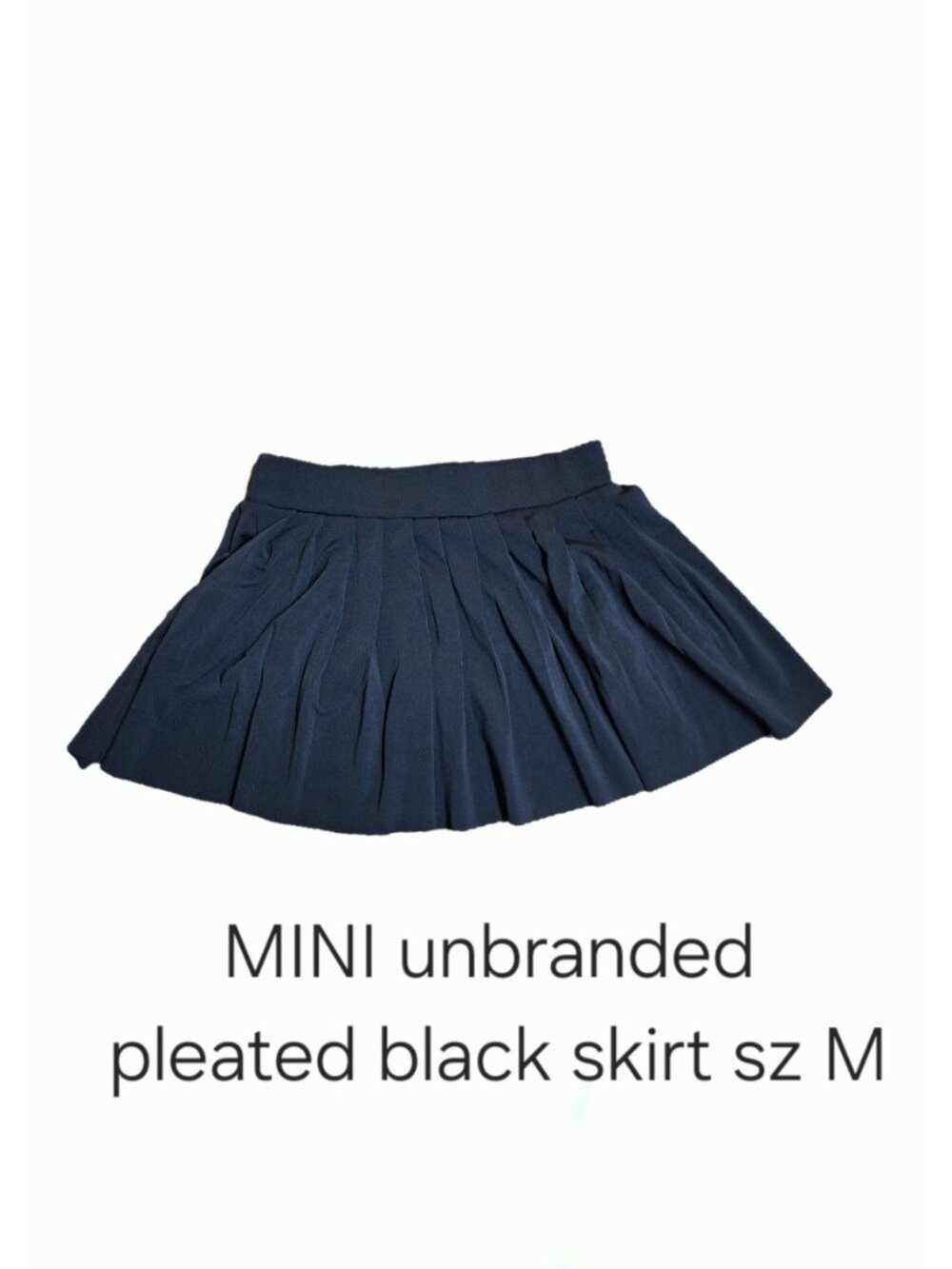 MINI Pleated Black Skirt Unbranded size M